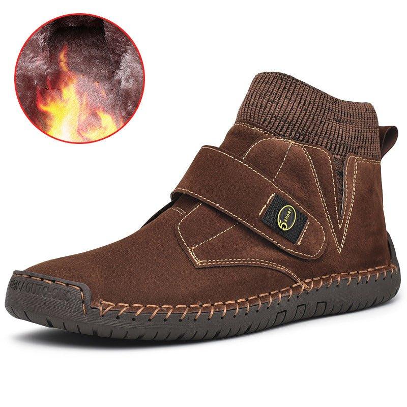 Velcro Shoes Men Ankle Boots Winter Sock Trainer Boots High Quality - GemTime Collective