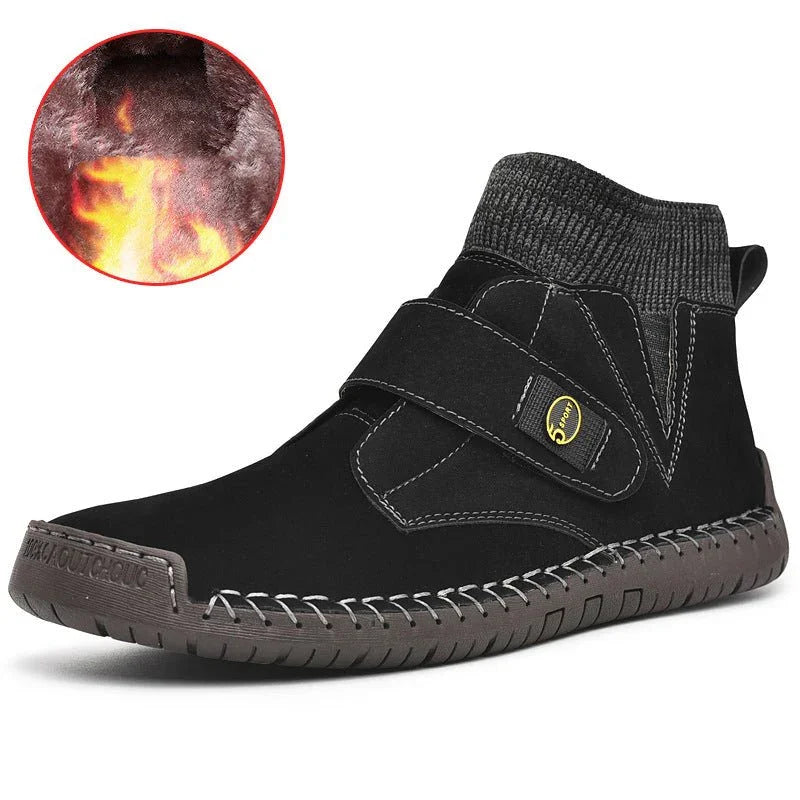Velcro Shoes Men Ankle Boots Winter Sock Trainer Boots High Quality - GemTime Collective